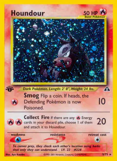 Houndour 5/75 Rare Holo card from Neo Discovery