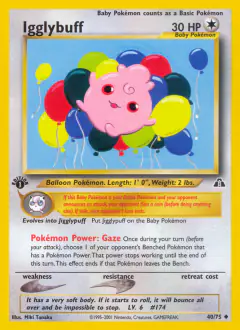 Igglybuff 40/75 Uncommon card from Neo Discovery