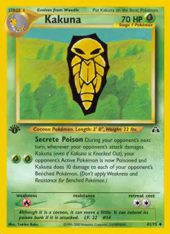 Kakuna 41/75 Uncommon card from Neo Discovery