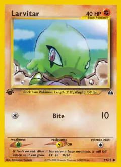 Larvitar 57/75 Common card from Neo Discovery