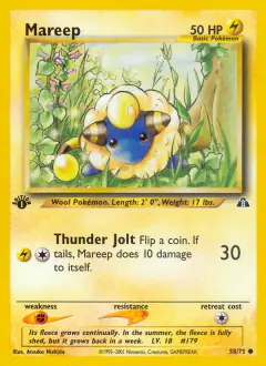 Mareep 58/75 Common card from Neo Discovery