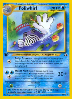 Poliwhirl 44/75 Uncommon card from Neo Discovery