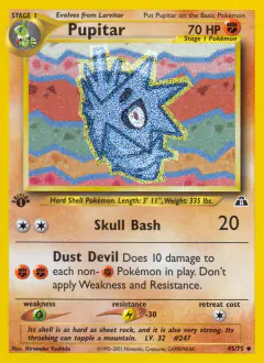 Pupitar 45/75 Uncommon card from Neo Discovery