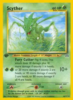 Scyther 46/75 Uncommon card from Neo Discovery