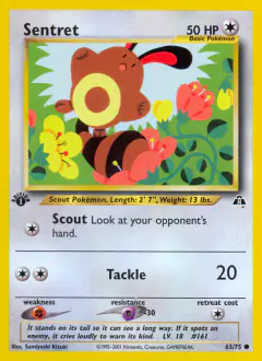 Sentret 63/75 Common card from Neo Discovery