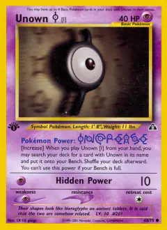 Unown [I] 68/75 Common card from Neo Discovery