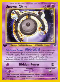 Unown [M] 49/75 Uncommon card from Neo Discovery