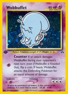 Wobbuffet 16/75 Rare Holo card from Neo Discovery