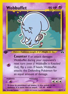 Wobbuffet 35/75 Rare card from Neo Discovery