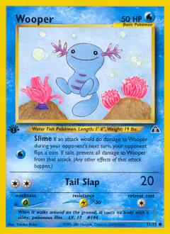 Wooper 71/75 Common card from Neo Discovery