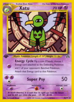 Xatu 52/75 Uncommon card from Neo Discovery
