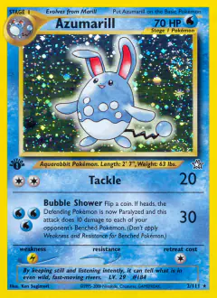 Azumarill 2/111 Rare Holo card from Neo Genesis