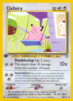 Clefairy 30/111 Uncommon card from Neo Genesis