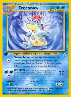 Croconaw 31/111 Uncommon card from Neo Genesis