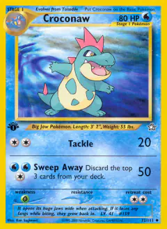Croconaw 32/111 Uncommon card from Neo Genesis