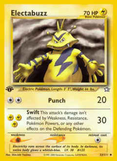 Electabuzz 33/111 Uncommon card from Neo Genesis