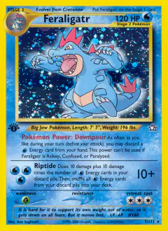 Feraligatr 5/111 Rare Holo card from Neo Genesis