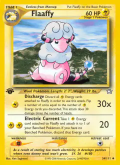 Flaaffy 34/111 Uncommon card from Neo Genesis