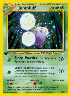 Jumpluff 7/111 Rare Holo card from Neo Genesis