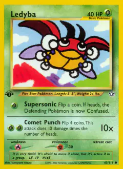 Ledyba 63/111 Common card from Neo Genesis