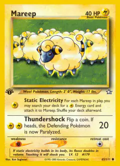 Mareep 65/111 Common card from Neo Genesis
