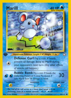 Marill 66/111 Common card from Neo Genesis