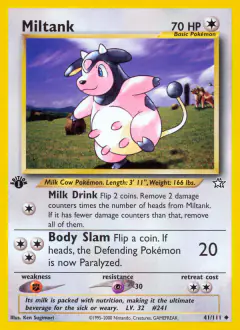 Miltank 41/111 Uncommon card from Neo Genesis