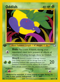 Oddish 68/111 Common card from Neo Genesis