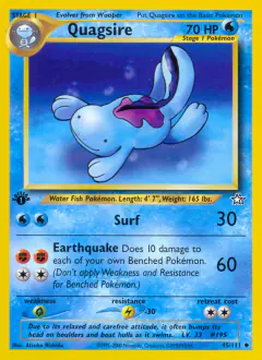 Quagsire 45/111 Uncommon card from Neo Genesis