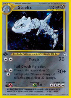 Steelix 15/111 Rare Holo card from Neo Genesis