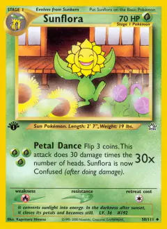 Sunflora 50/111 Uncommon card from Neo Genesis