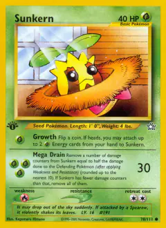 Sunkern 78/111 Common card from Neo Genesis