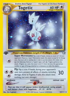Togetic 16/111 Rare Holo card from Neo Genesis