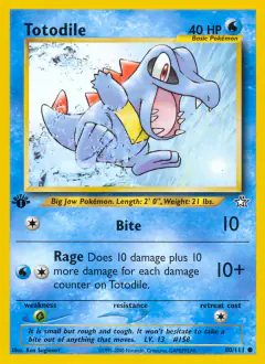 Totodile 80/111 Common card from Neo Genesis