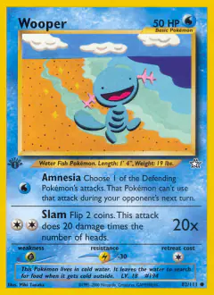 Wooper 82/111 Common card from Neo Genesis