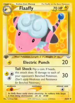 Flaaffy 28/64 Uncommon card from Neo Revelation