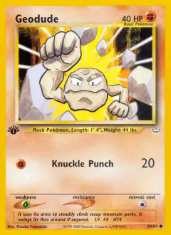 Geodude 44/64 Common card from Neo Revelation