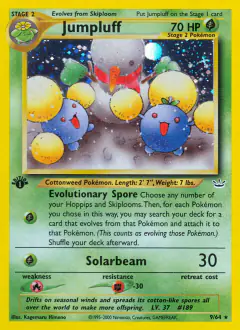 Jumpluff 9/64 Rare Holo card from Neo Revelation