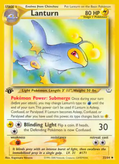 Lanturn 32/64 Uncommon card from Neo Revelation