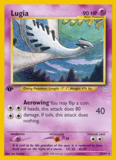 Lugia 20/64 Rare card from Neo Revelation