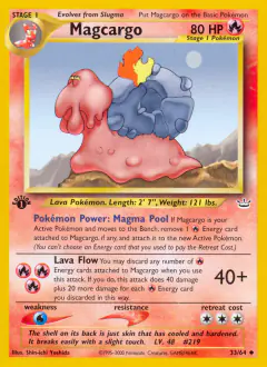Magcargo 33/64 Uncommon card from Neo Revelation