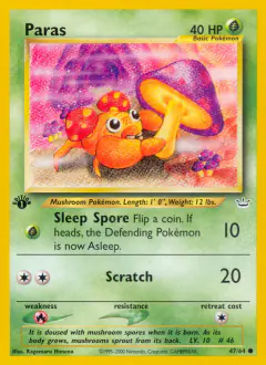 Paras 47/64 Common card from Neo Revelation