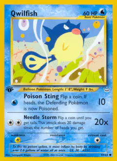 Qwilfish 49/64 Common card from Neo Revelation