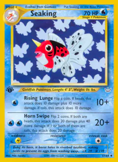 Seaking 37/64 Uncommon card from Neo Revelation