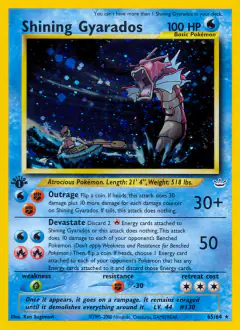 Shining Gyarados 65/64 Rare Shining card from Neo Revelation