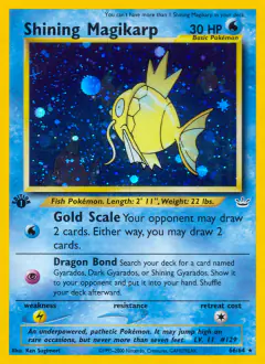 Shining Magikarp 66/64 Rare Shining card from Neo Revelation