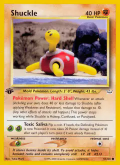 Shuckle 51/64 Common card from Neo Revelation