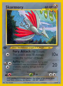 Skarmory 23/64 Rare card from Neo Revelation