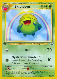 Skiploom 52/64 Common card from Neo Revelation