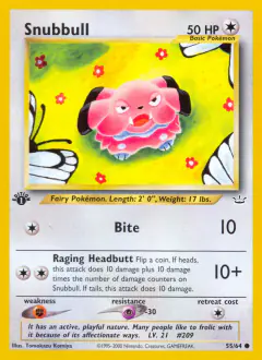 Snubbull 55/64 Common card from Neo Revelation